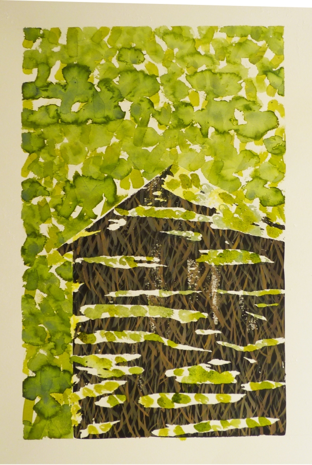 House in the Woods; Watercolor; (c) Bruce Morrow